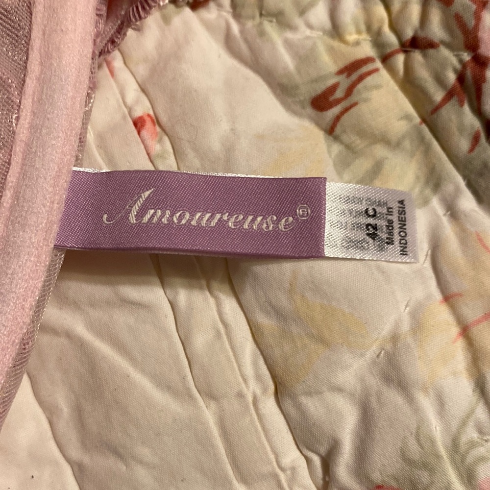 Amoureuse Pink Front Closure Bra 42C 42D NEW